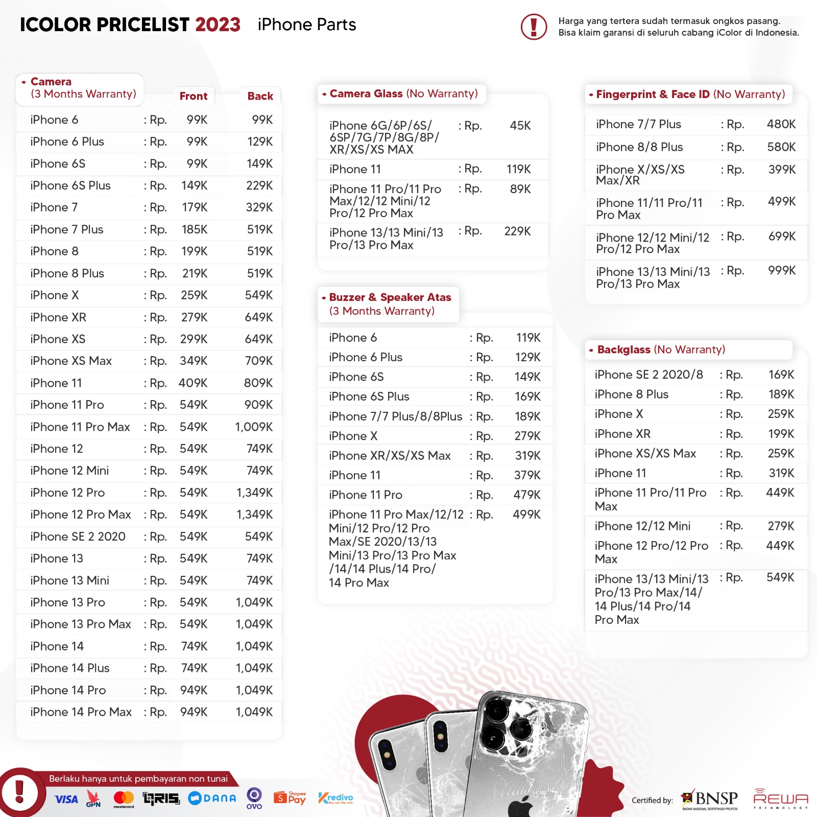  updated pricelist icolor 2023 khusus non tunai dan berlaku di